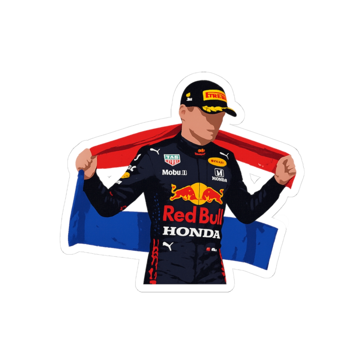 Max Verstappen Dutch Flag Bold Vibrant Sticker