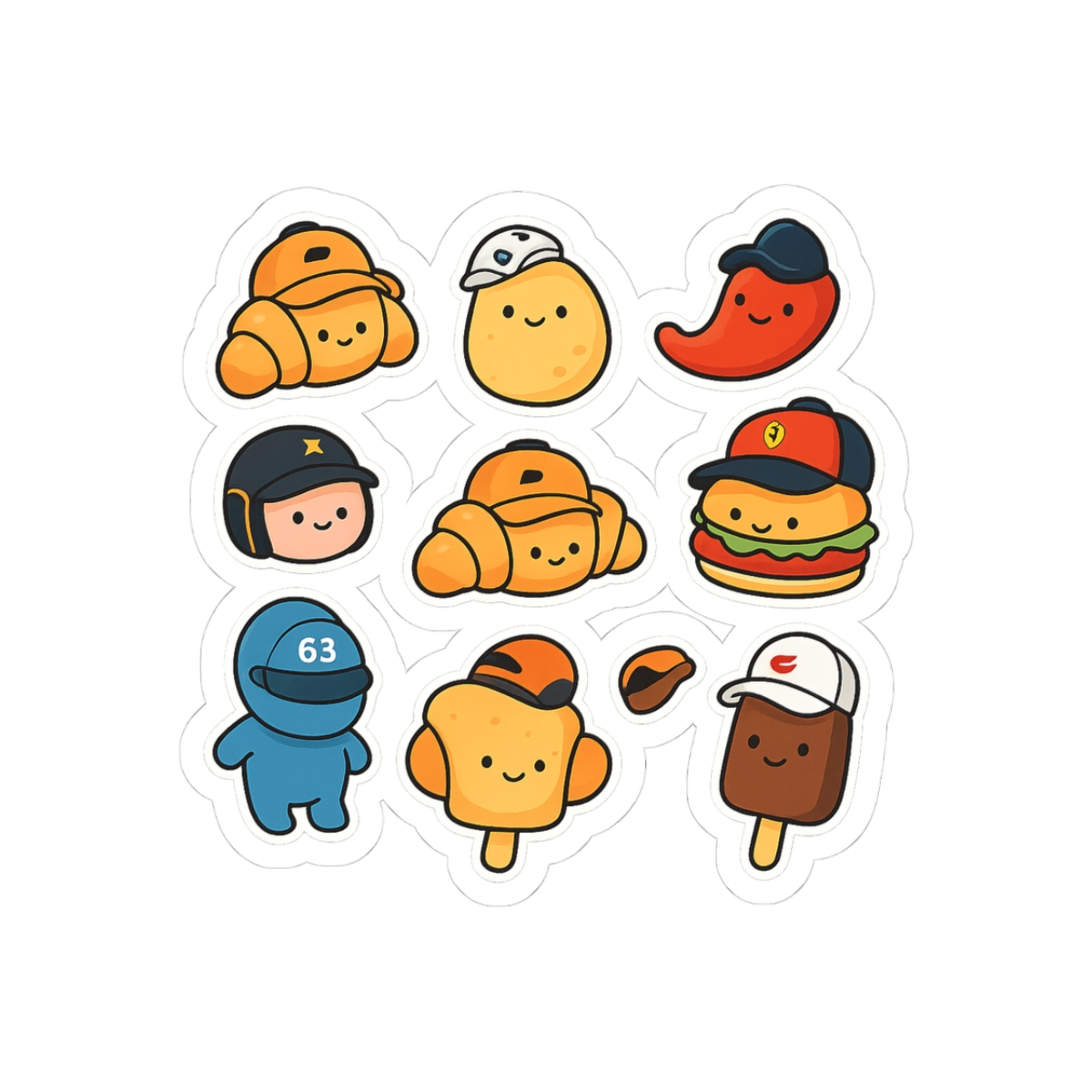 Funny Formula 1 Driver Food Pun Sticker
