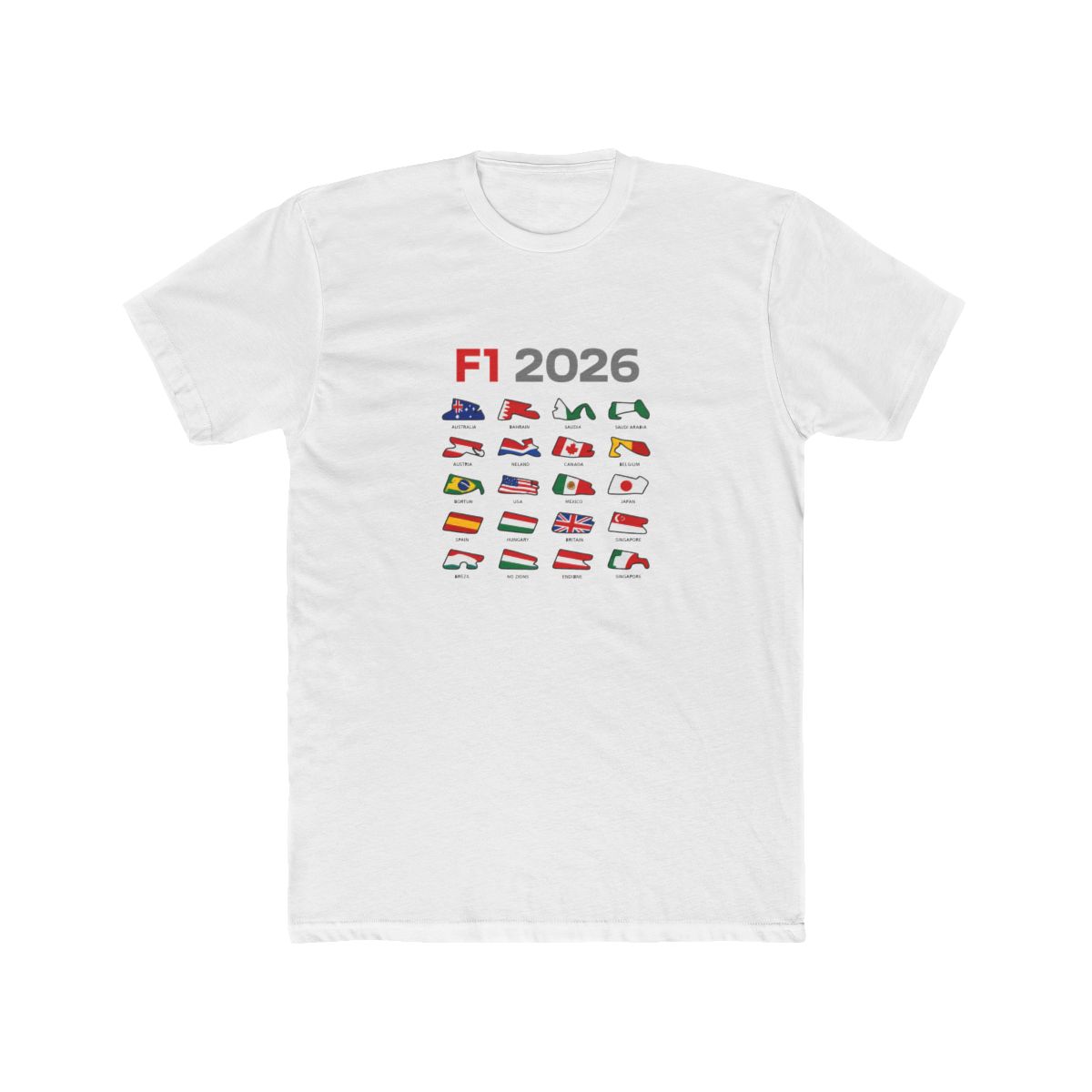 F1 2026 Season Futuristic Formula 1 T-Shirt