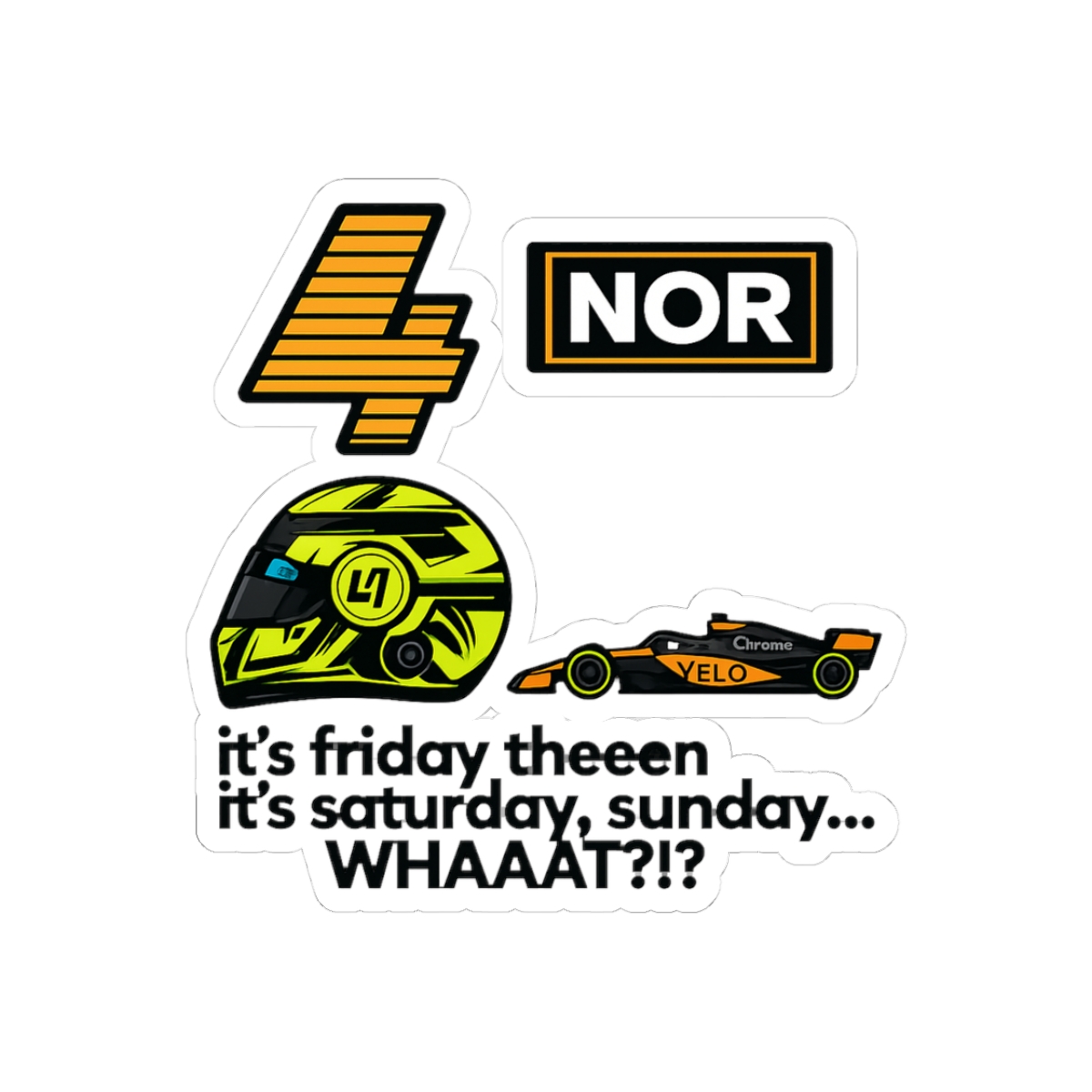 Lando Norris McLaren F1 Ace | F1 Fan Sticker, Racing Decal, Lando Vinyl