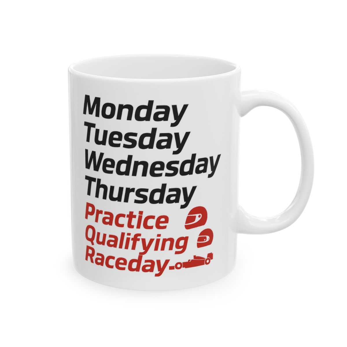 Vintage Formula 1 Race Car Sign Coffee Mug
