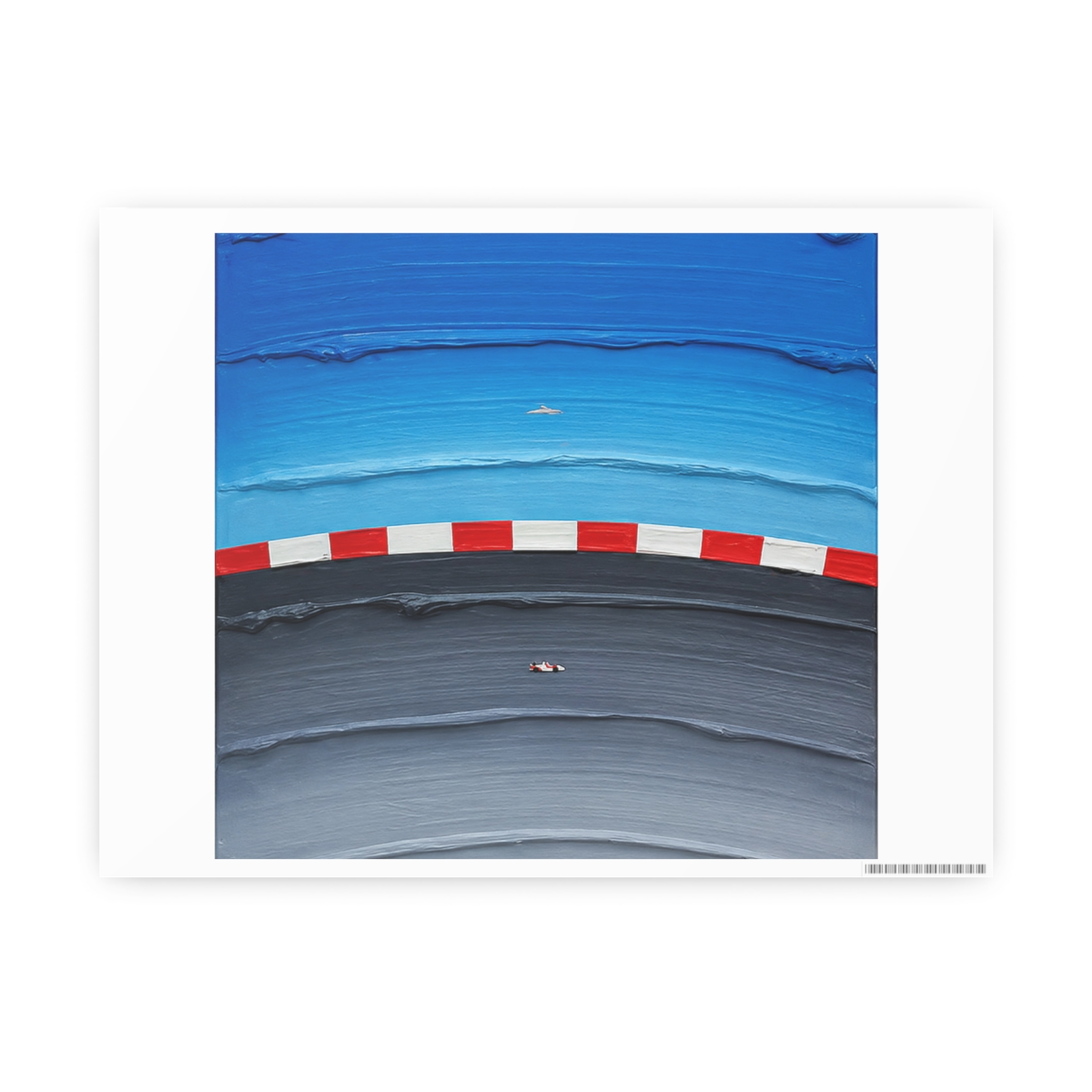 F1 Painting – Monaco Grand Prix Wall Art – Textured Formula 1 Race Car Posters Artwork